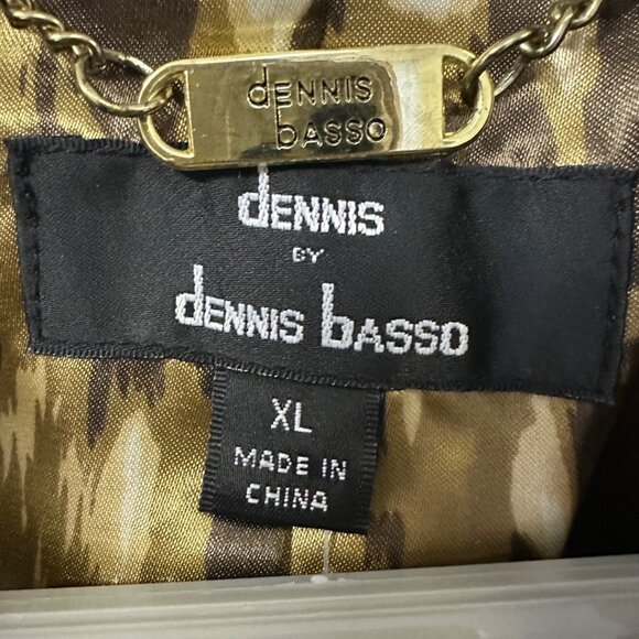 Dennis Basso Suede Leather Tan Coat Jacket Size XL NWT Turnkey Button Classic - Picture 3 of 14